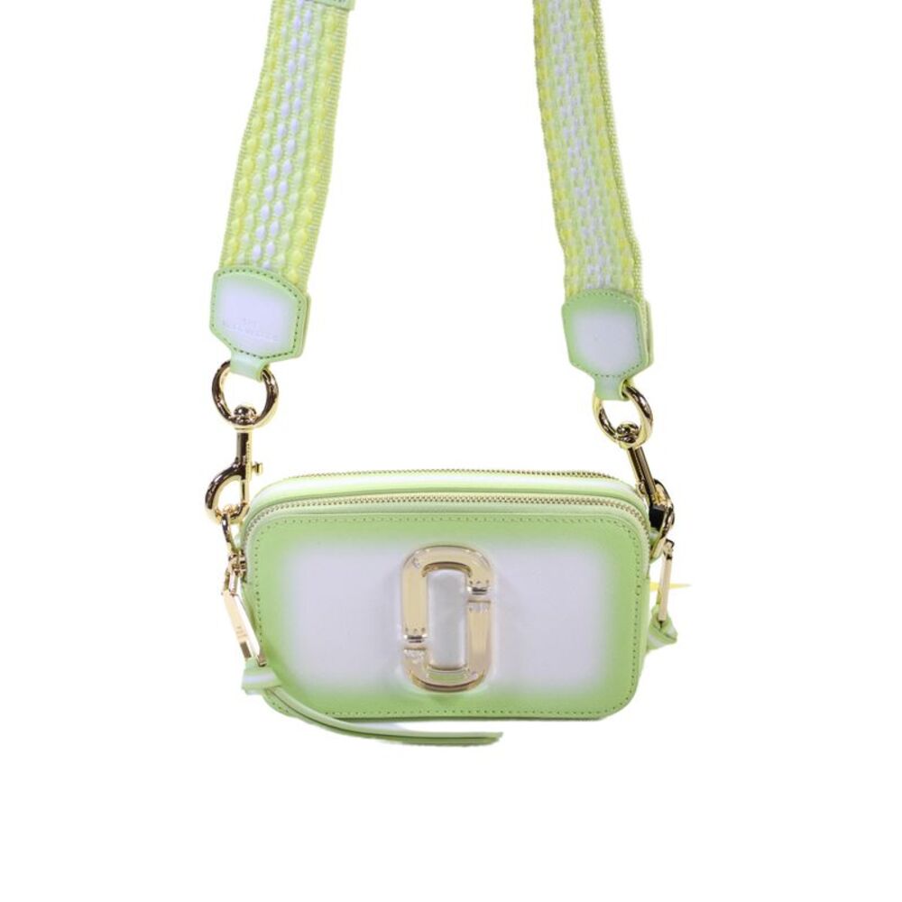 Marc Jacobs Womens Fluoro Edge Snapshot Crossbody Handbag Green
